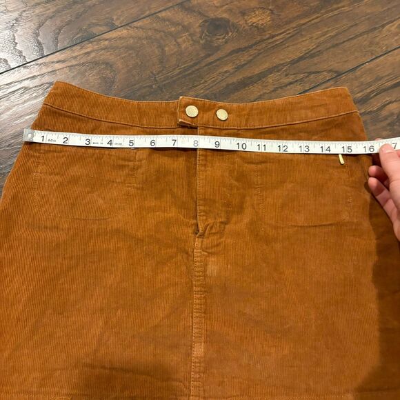 Abercrombie & Fitch size 4 Rust Brown Fall Time Corduroy Mini Skirt - Picture 5 of 6